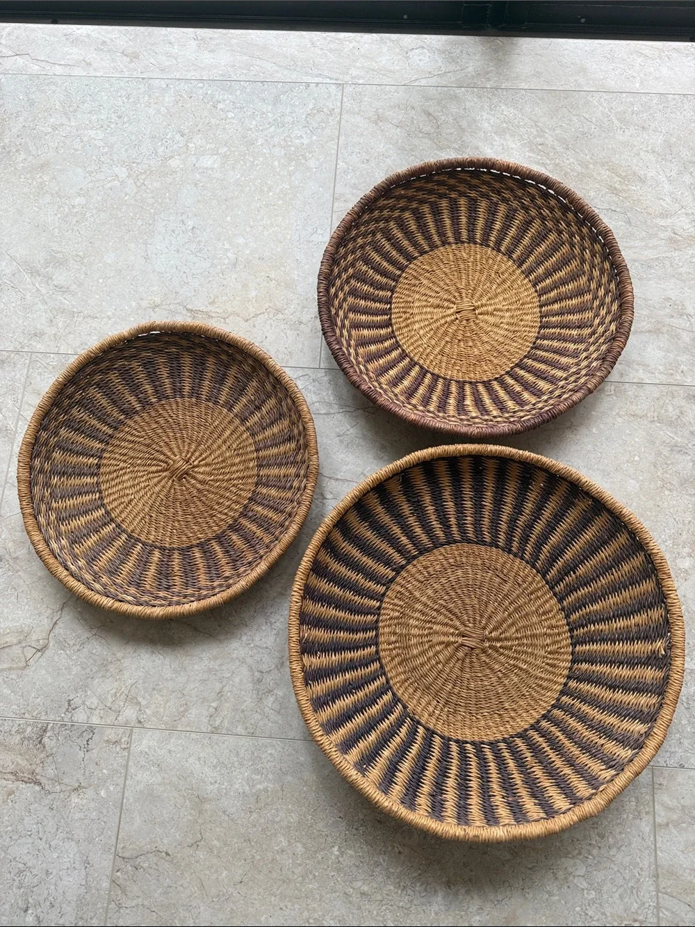 Vintage Woven Baskets Set of 3